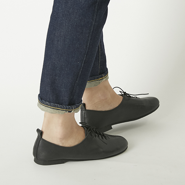 TRAD+/撥水ソフトレザーレースアップシューズ